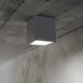 Ideal Lux - Faretto da esterno TECHO 1xGU10/20W/230V 15x15 cm IP54 antracite