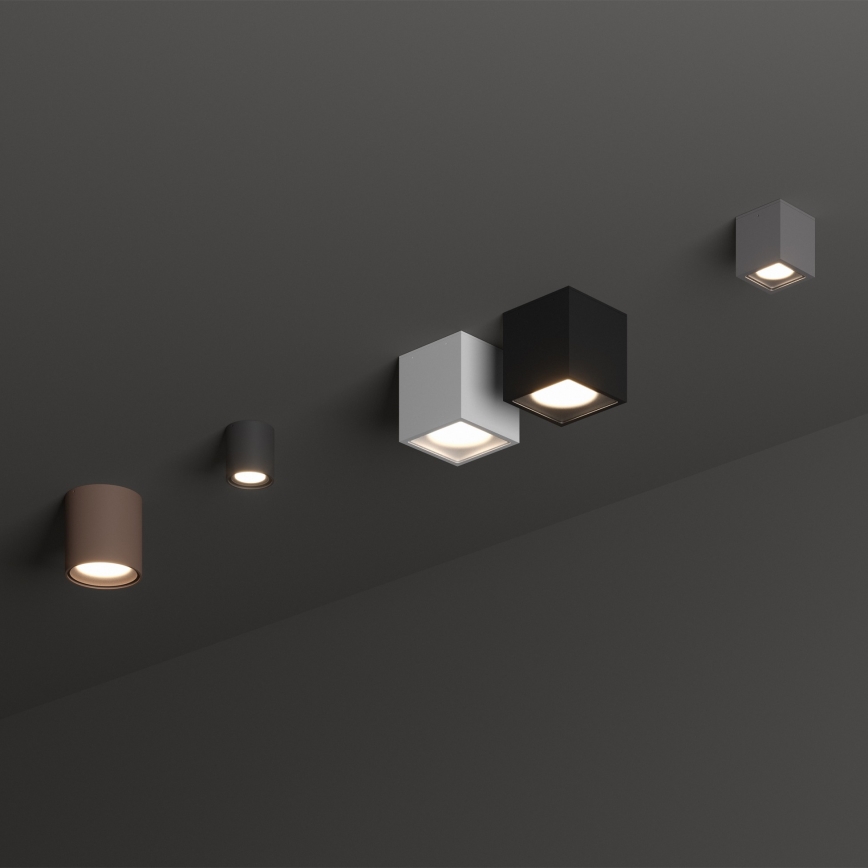 Ideal Lux - Faretto da esterno TECHO 1xGU10/20W/230V 9x9 cm IP54 nero