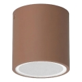 Ideal Lux - Faretto da esterno TECHO 1xGU10/20W/230V Ø 9 cm IP54 marrone