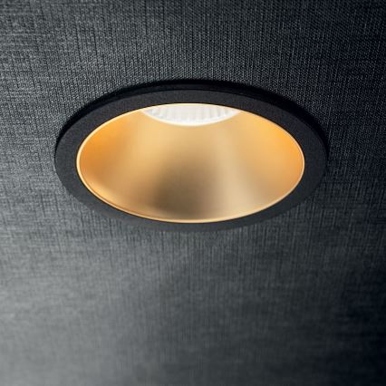 Ideal Lux - Faretto da incasso LED GAME TRIM LED/11W/230V 3000K CRI 90 ø 8,5 cm IP40 oro/nero