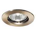 Ideal Lux - Faretto da incasso JAZZ 1xGU10/50W/230V Ø 7,7 cm bronzo