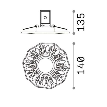 Ideal Lux - Faretto da incasso POLKA 1xGU10/50W/230V bianco