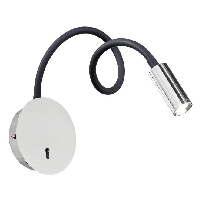 Ideal Lux - Flexible kleine LED-Leuchte FOCUS LED/3,5W/230V CRI 90 grau/glänzendes Chrom