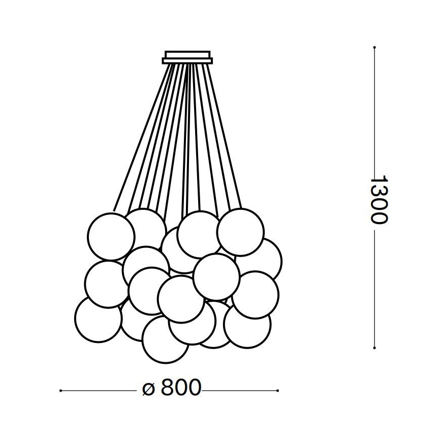 Ideal Lux - Hängeleuchte an Schnur MAPA PLUS 22xE14/40W/230V