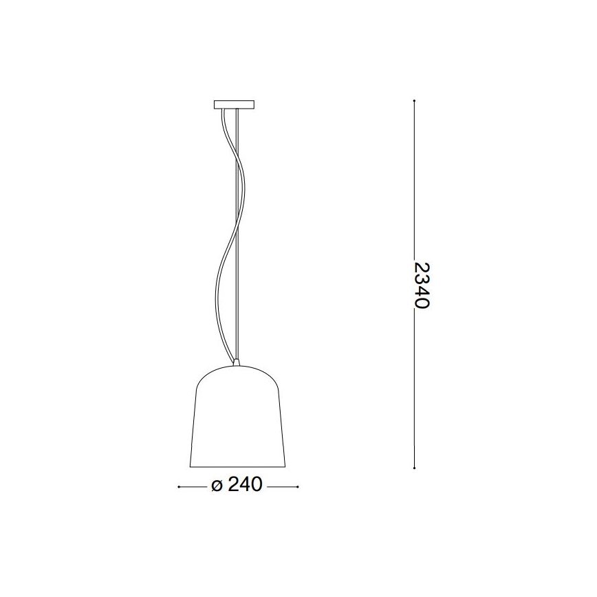 Ideal Lux - Hängeleuchte BISTRO 1xE27/60W/230V d 24 cm rauchig