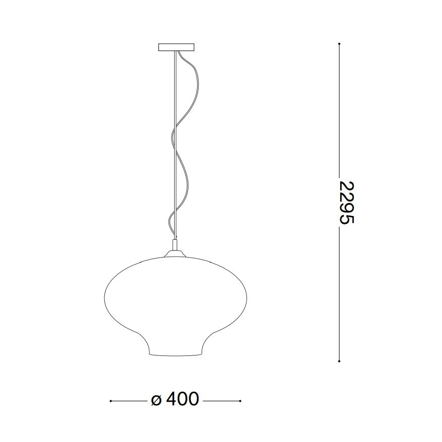 Ideal Lux - Hängeleuchte BISTRO 1xE27/60W/230V d 40 cm rauchig