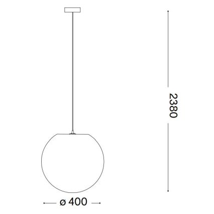 Ideal Lux - Hängeleuchte CARTA 1xE27/25W/230V d 40 cm weiß