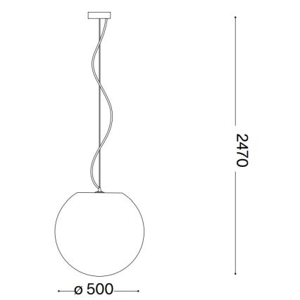 Ideal Lux - Hängeleuchte CARTA 1xE27/25W/230V d 50 cm weiß