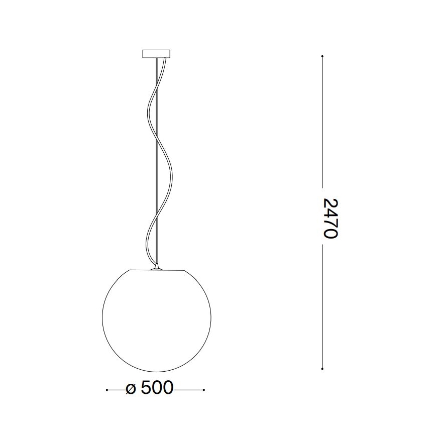 Ideal Lux - Hängeleuchte CARTA 1xE27/25W/230V d 50 cm weiß