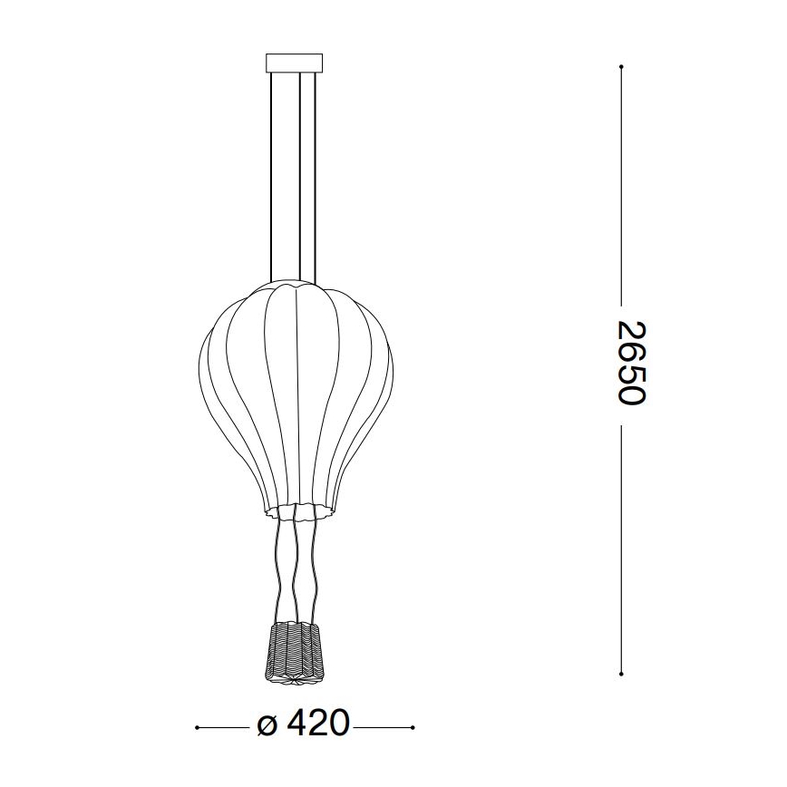 Ideal Lux - Hängeleuchte DREAM BIG 1xE27/42W/230V d 42 cm