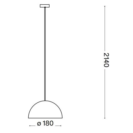 Ideal Lux - Hängeleuchte FOLK 1xE27/60W/230V d 18 cm braun