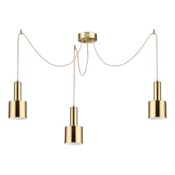 Ideal Lux - Hängeleuchte HOLLY 3xE27/60W/230V Spinne Messing