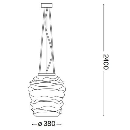 Ideal Lux - Hängeleuchte KARMA 1xE27/60W/230V d 38 cm weiß