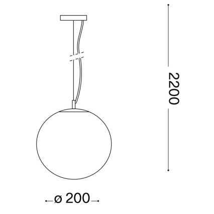 Ideal Lux - Hängeleuchte MAPA 1xE27/42W/230V d 20 cm golden/rauchig