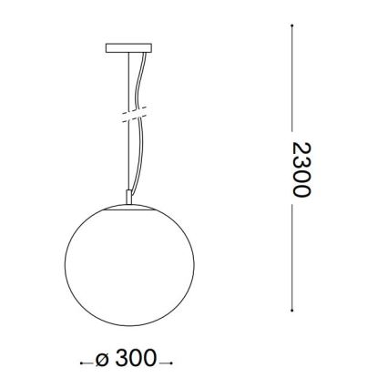 Ideal Lux - Hängeleuchte MAPA 1xE27/42W/230V d 30 cm golden/rauchig