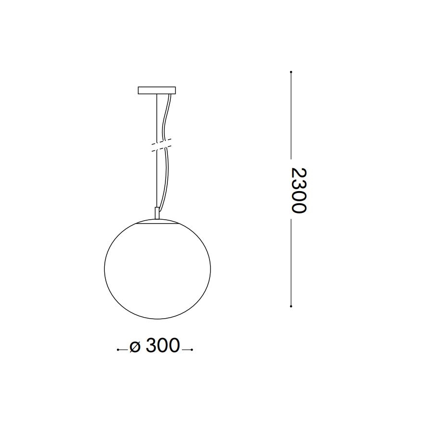 Ideal Lux - Hängeleuchte MAPA 1xE27/42W/230V d 30 cm klar