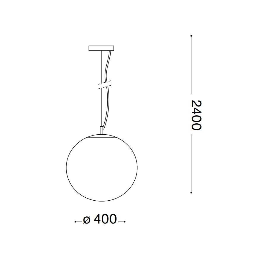 Ideal Lux - Hängeleuchte MAPA 1xE27/42W/230V d 40 cm golden/rauchig