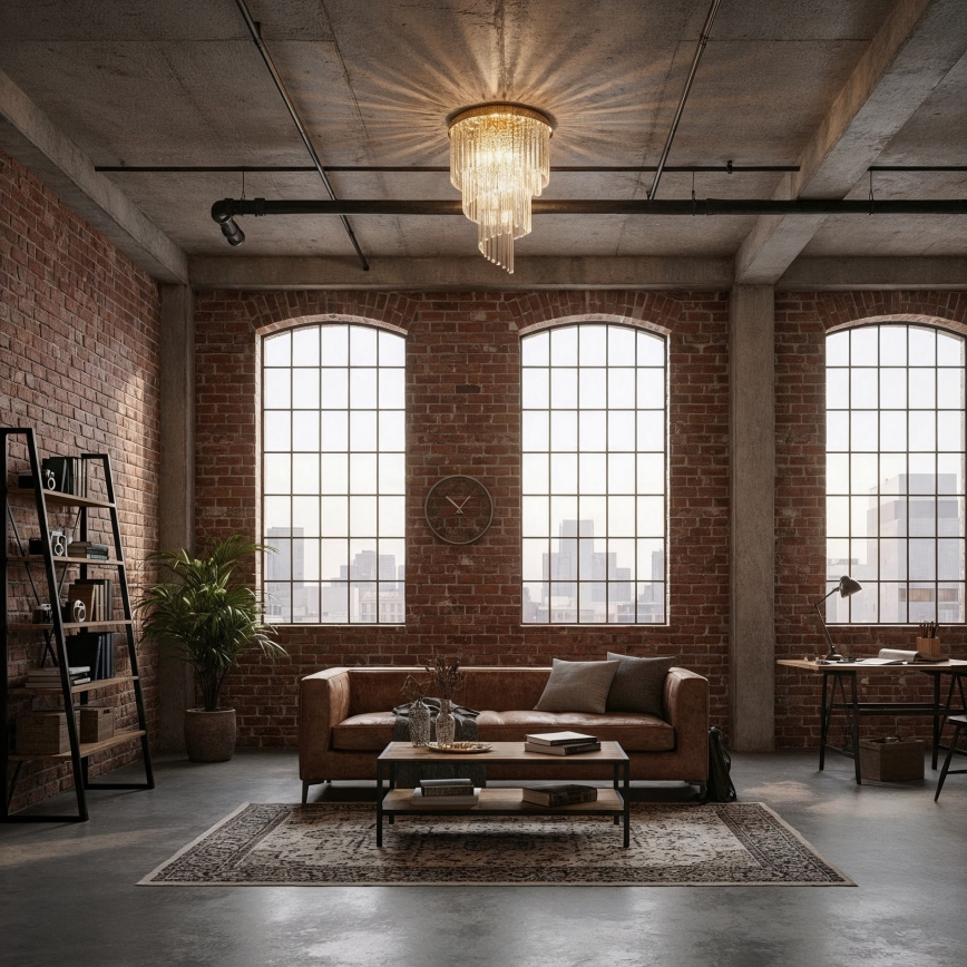 Ideal Lux - Kristall-Anbaukronleuchter CARLTON 12xE14/40W/230V d 50 cm golden