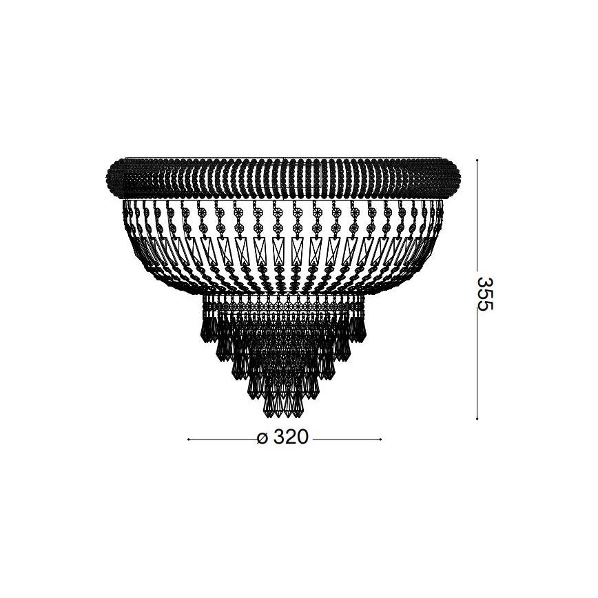 Ideal Lux - Kristall-Deckenleuchte DUBAI 3xE14/28W/230V d 32 cm glänzendes Chrom