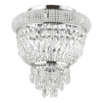 Ideal Lux - Kristall-Deckenleuchte DUBAI 3xE14/28W/230V d 32 cm glänzendes Chrom