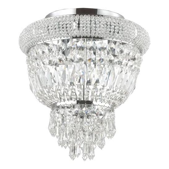 Ideal Lux - Kristall-Deckenleuchte DUBAI 3xE14/28W/230V d 32 cm glänzendes Chrom