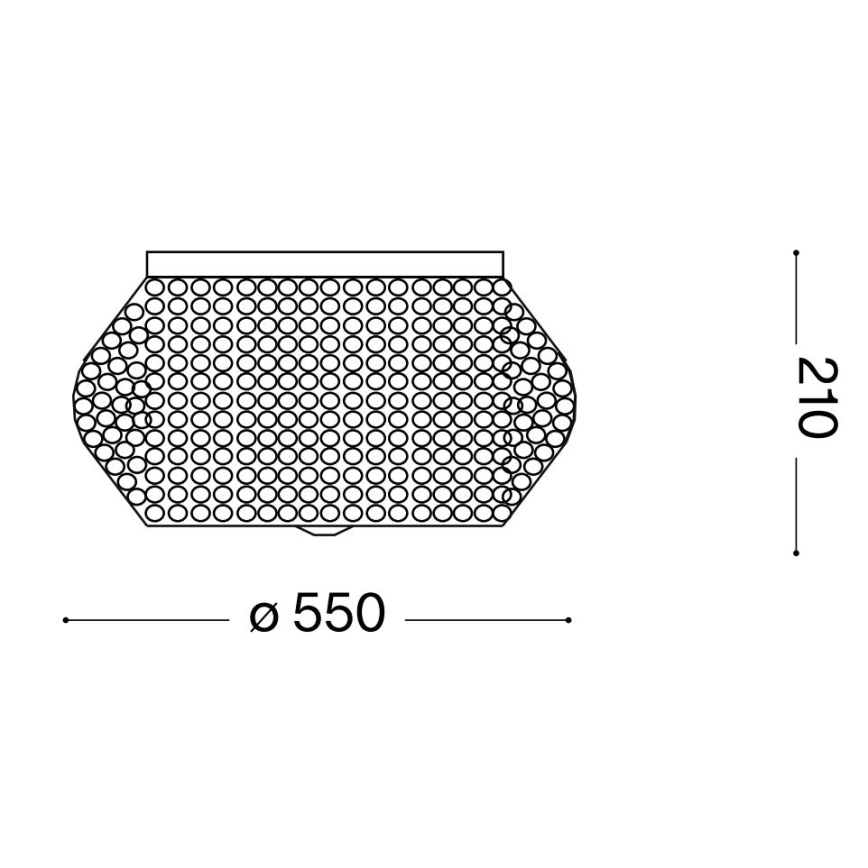 Ideal Lux - Kristall-Deckenleuchte PASHA 10xE14/40W/230V d 55 glänzendes Chrom