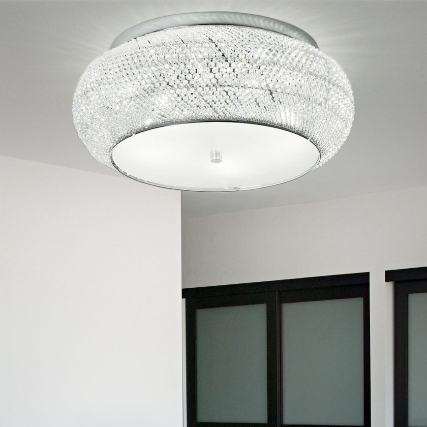 Ideal Lux - Kristall-Deckenleuchte PASHA 14xE14/40W/230V d 65 glänzendes Chrom