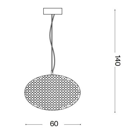 Ideal Lux - Kristall-Hängeleuchte ORION 12xE14/40W/230V d 60 cm silbern