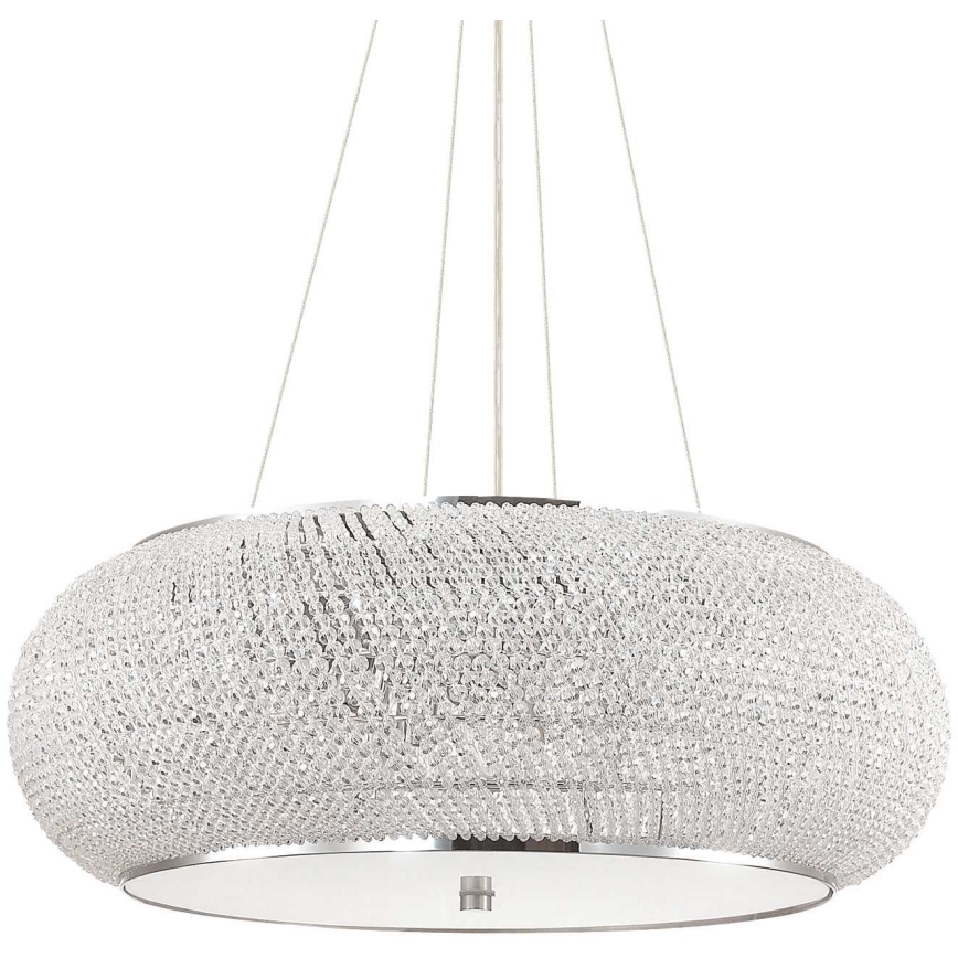 Ideal Lux - Kristall-Kronleuchter an Aufhängung PASHA 14xE14/40W/230V d 65 cm glänzendes Chrom