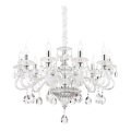 Ideal Lux - Kristall-Kronleuchter an Kette NEGRESCO 10xE14/28W/230V d 85 cm klar