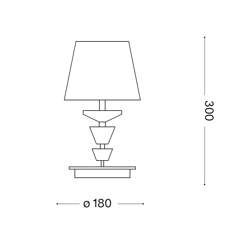 Ideal Lux - Kristall-Tischlampe PEGASO 1xE14/28W/230V goldfarben