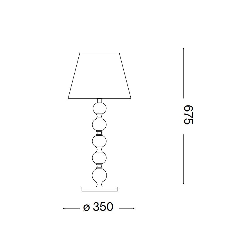 Ideal Lux - Kristall-Tischleuchte QUEEN 1xE27/60W/230V golden