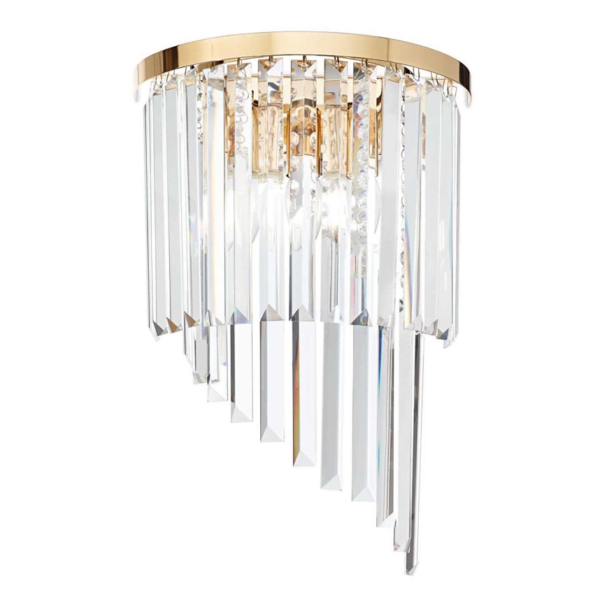 Ideal Lux - Kristall-Wandleuchte CARLTON 3xE14/40W/230V golden