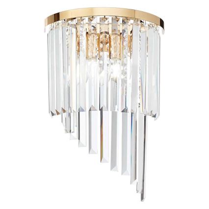 Ideal Lux - Kristall-Wandleuchte CARLTON 3xE14/40W/230V golden