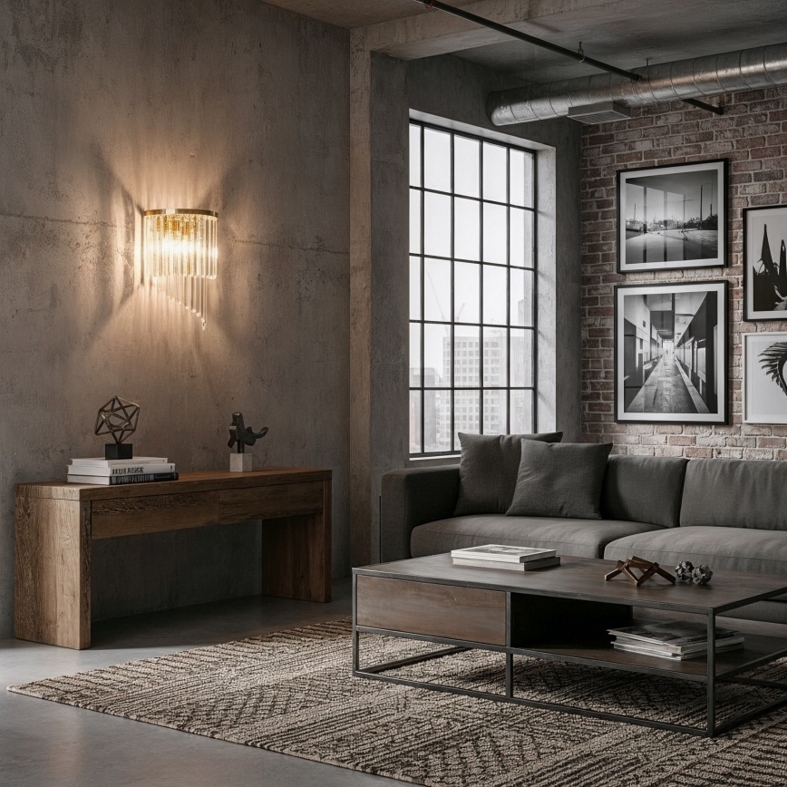 Ideal Lux - Kristall-Wandleuchte CARLTON 3xE14/40W/230V golden