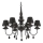 Ideal Lux - Kronleuchter an Kette BLANCHE 6xE14/4W/230V d 75 cm schwarz
