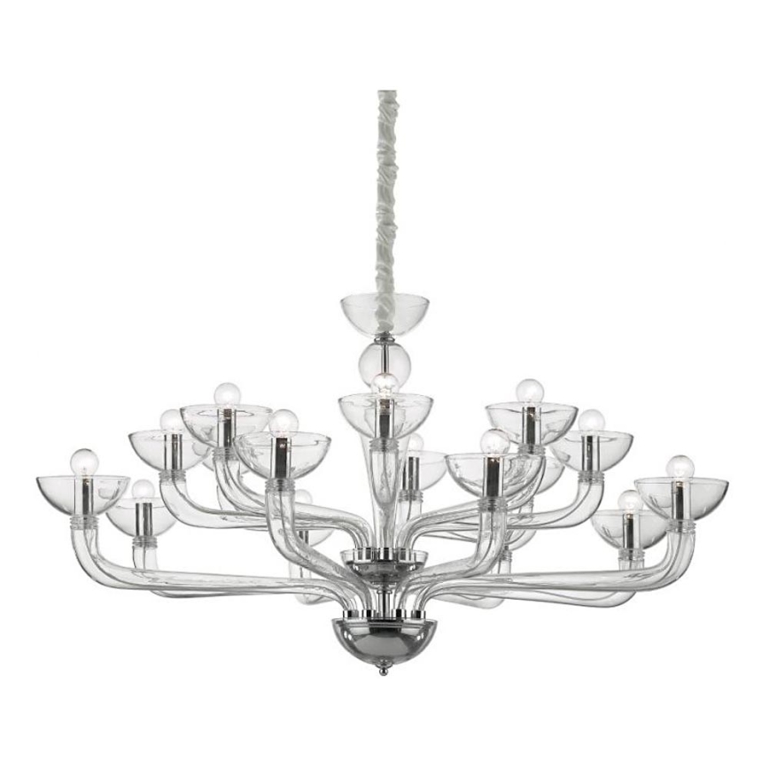 Ideal Lux - Kronleuchter an Kette CASANOVA 16xE14/40W/230V d 120 cm klar