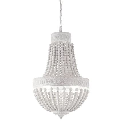 Ideal Lux - Kronleuchter an Kette MONET 6xE14/40W/230V d 50 cm Hanf/weiß