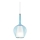 Ideal Lux - Lampada a sospensione con cavo KALIQUE 1xE27/42W/230V Ø 18 cm blu fumé