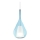 Ideal Lux - Lampada a sospensione con cavo KALIQUE 1xE27/42W/230V Ø 18 cm blu fumé