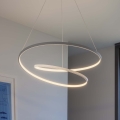 Ideal Lux - Lampada a sospensione dimmerabile su cavo OZ LED/48W/230V diam. 60 cm CRI 90 bianco