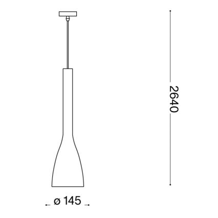 Ideal Lux - Lampada a sospensione FLUT con cavo 1xE27/60W/230V ø 14,5 cm nero