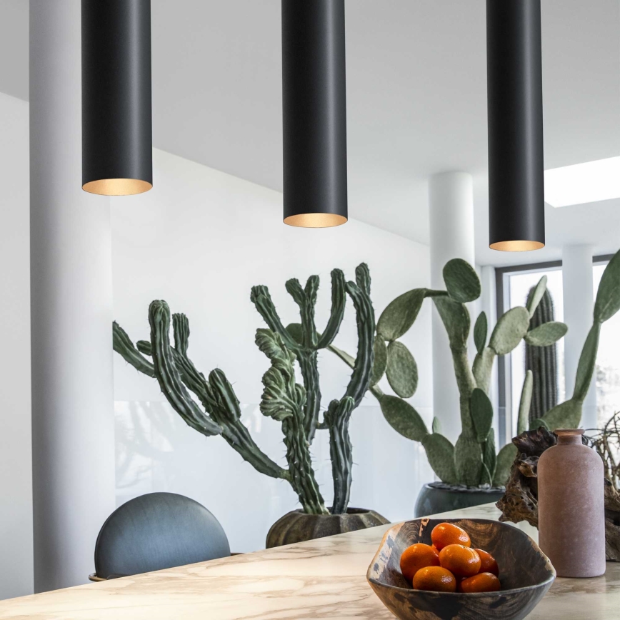 Ideal Lux - Lampada a sospensione LED LOOK 1xGU10/7W/230V CRI 90 Ø 6 cm nero