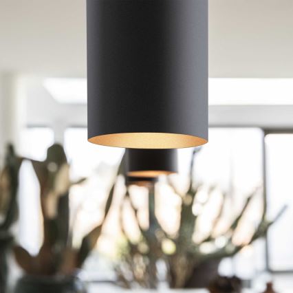 Ideal Lux - Lampada a sospensione LED LOOK 1xGU10/7W/230V CRI 90 Ø 6 cm nero