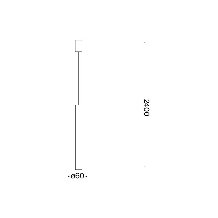 Ideal Lux - Lampada a sospensione LED LOOK 1xGU10/7W/230V CRI 90 Ø 6 cm nero