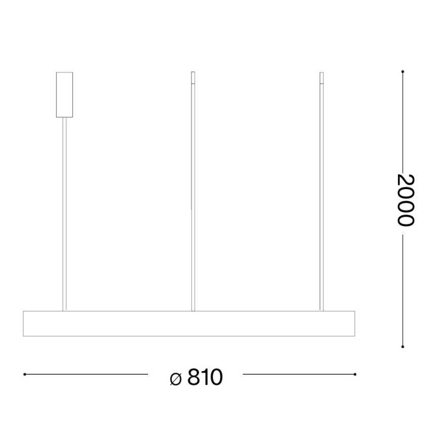 Ideal Lux - Lampada a sospensione LED su cavo GEMINI LED/56W/230V 4000K Ø 81 cm CRI 90 ottone