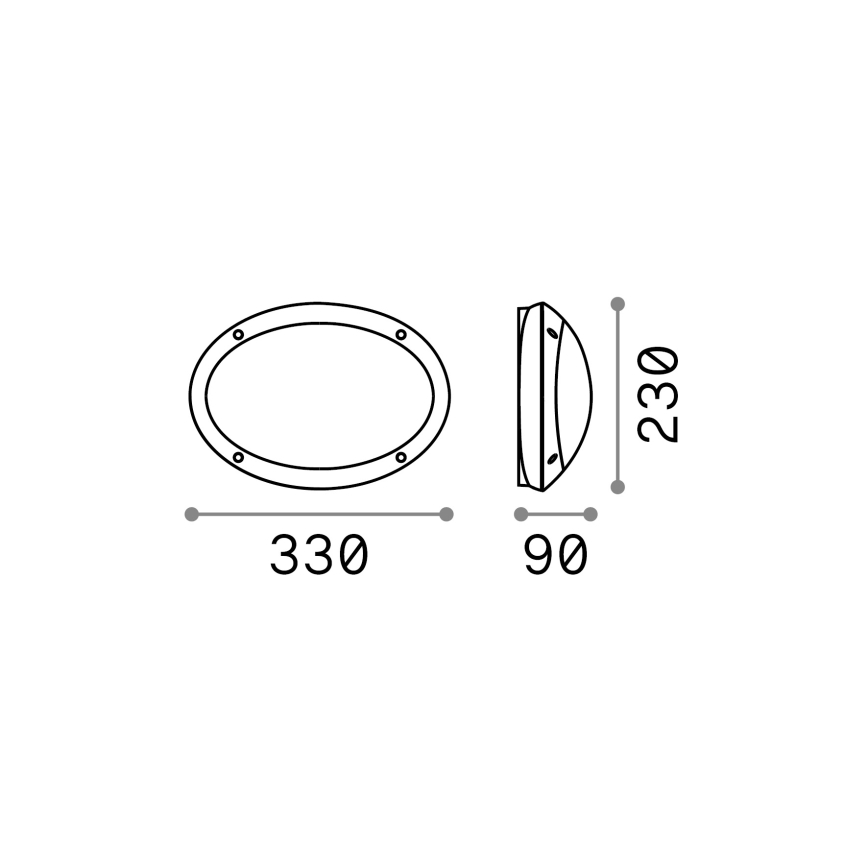 Ideal Lux - Lampada da esterno 1xE27/23W/230V IP66