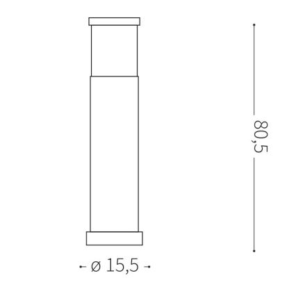 Ideal Lux - Lampada da esterno 1xE27/42W/230V 80 cm IP44 antracite