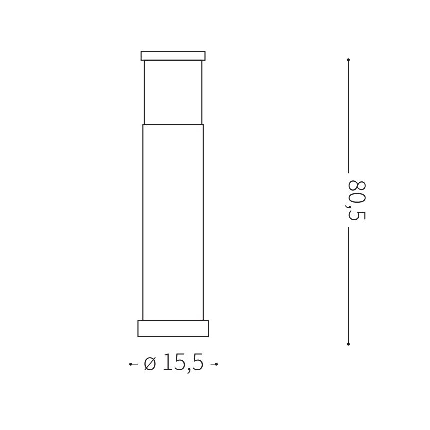 Ideal Lux - Lampada da esterno 1xE27/42W/230V 80 cm IP44 antracite
