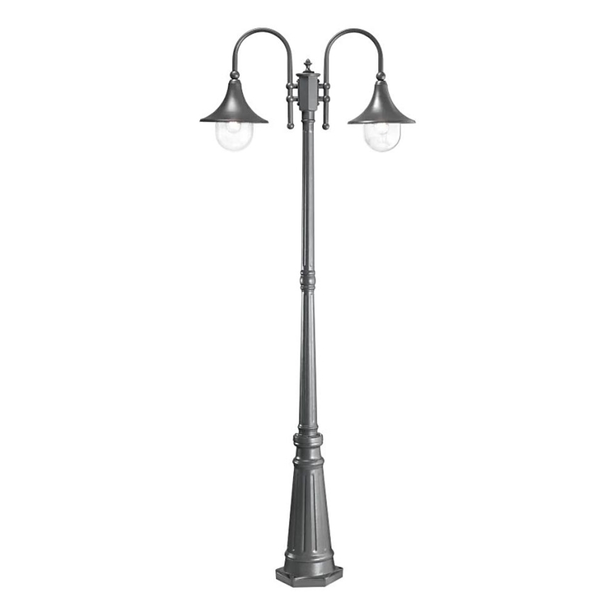 Ideal Lux - Lampada da esterno CIMA 2xE27/52W/230V 216 cm IP43 antracite